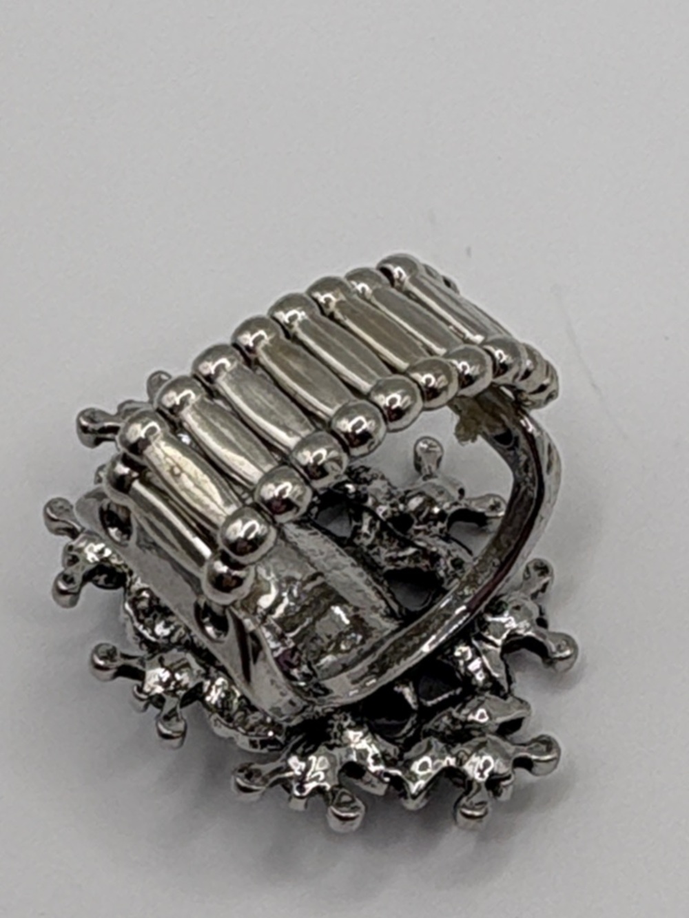 paparazzi Navy Marquise Crystal Statement Ring 8-9” Stretch New - Picture 3 of 6